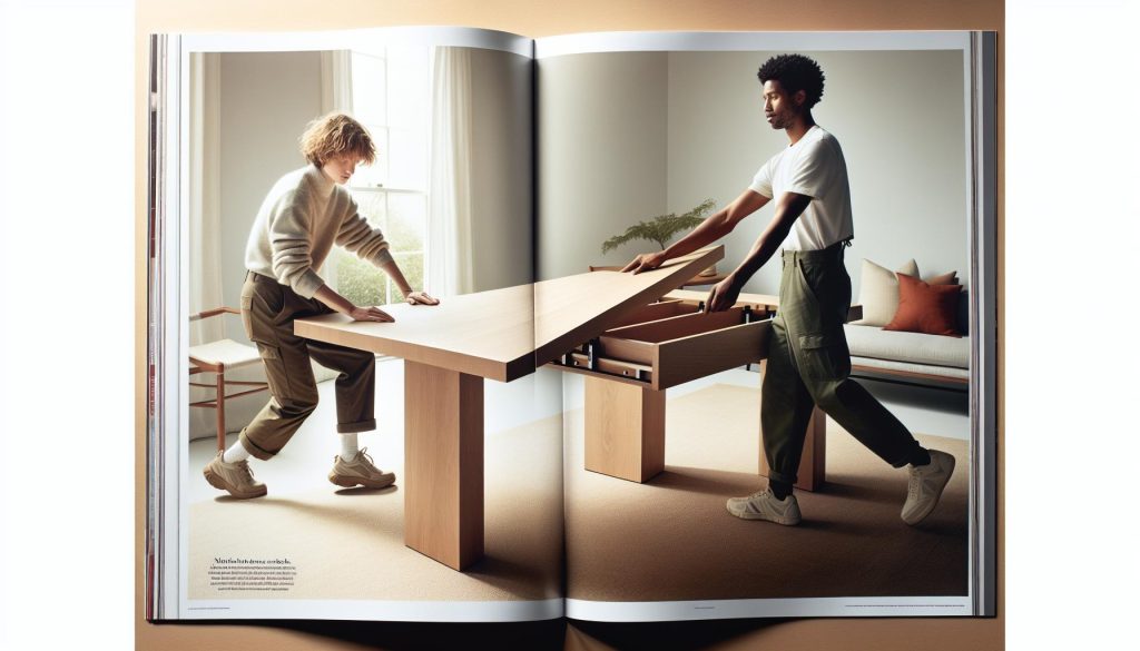 How to Remove the Leaf From Storage Under the Table