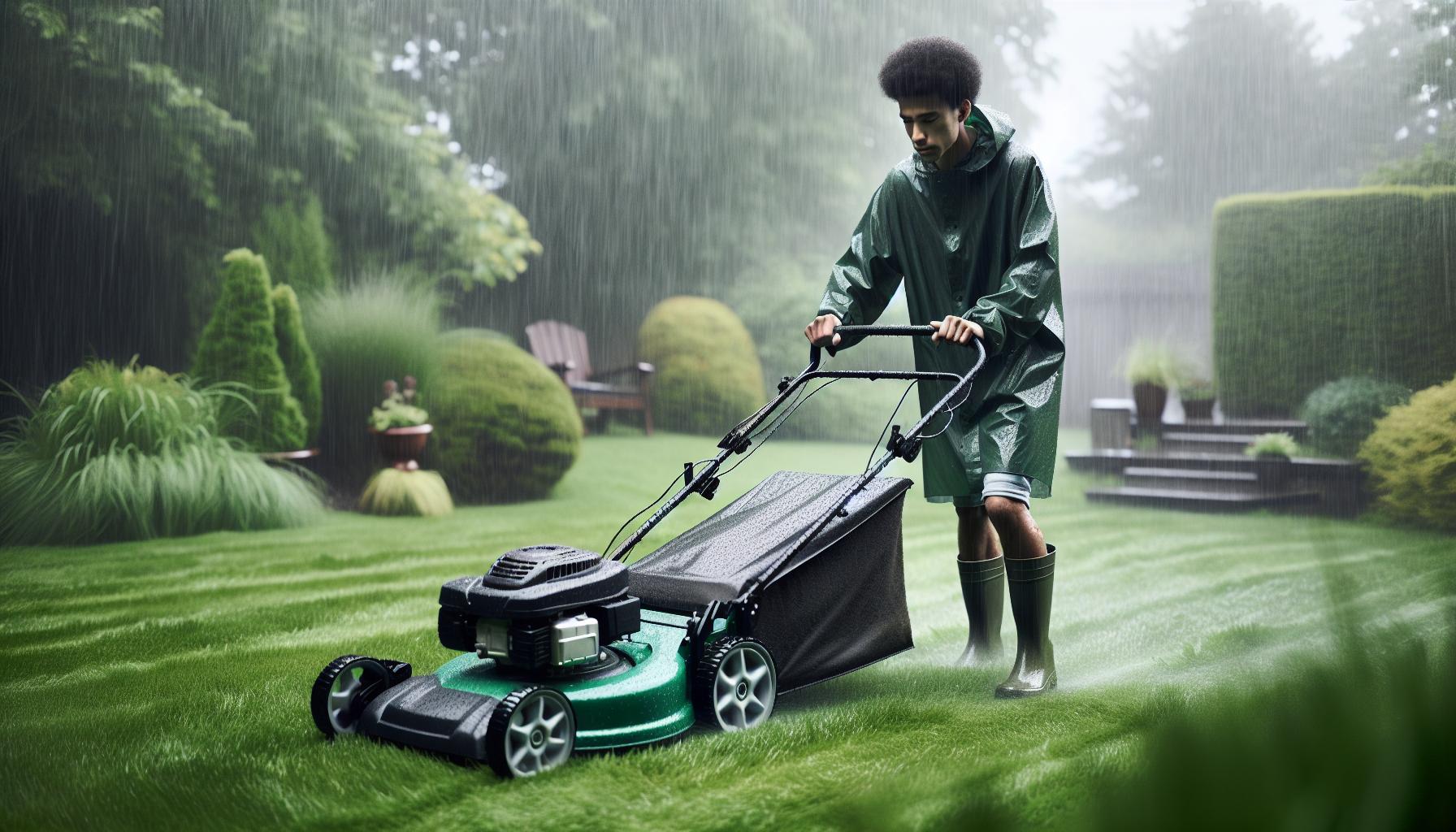 Common Myths About Mowing in the Rain