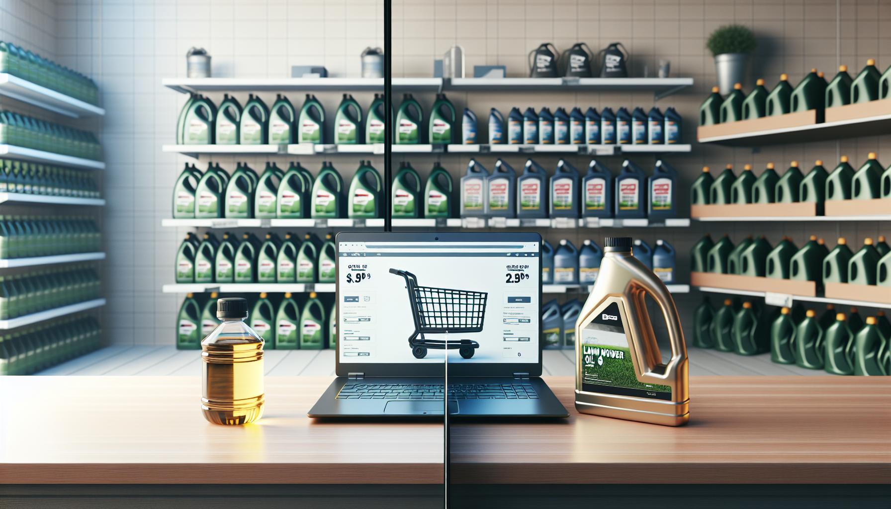 Comparing Online vs. In-Store Lawn Mower Oil Costs