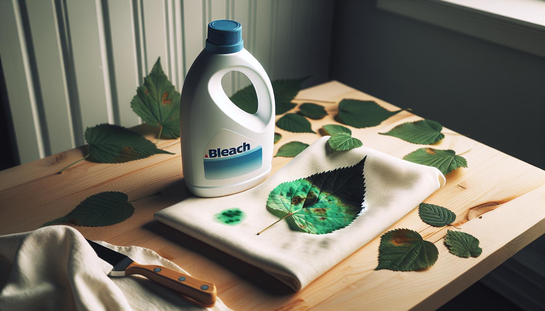 Does Bleach Effectively Remove Leaf Stains?