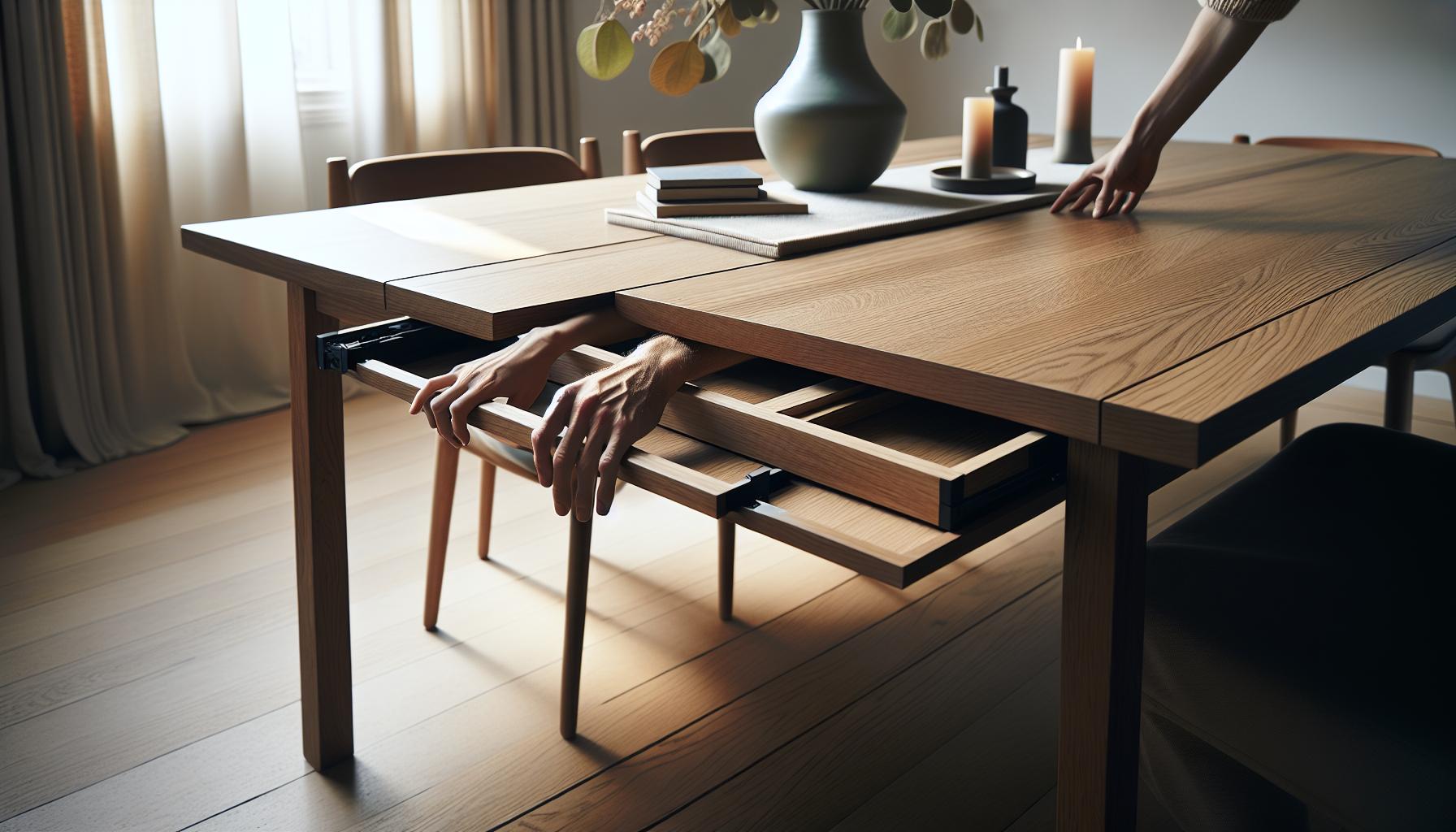 How to Remove the Leaf From Storage Under the Table 2 How to Access the Leaf Storage Under Your Table