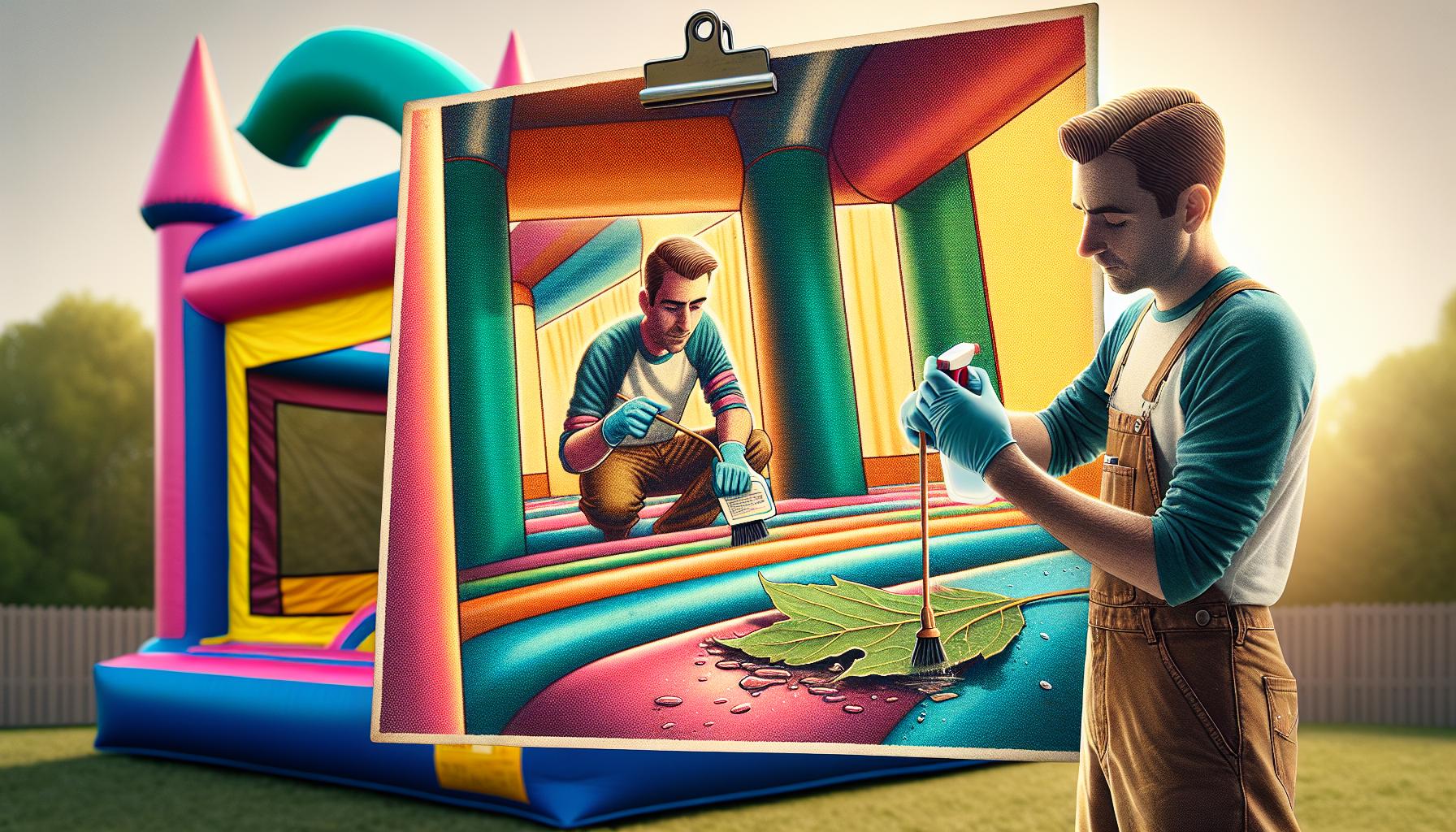 How to Remove Leaf Stains From Bounce House Fabric 1 How to Remove Leaf Stains From Bounce House Fabric