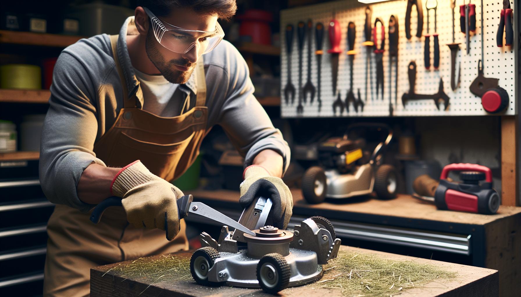 Sharpening and Maintaining the Lawn Mower Blades