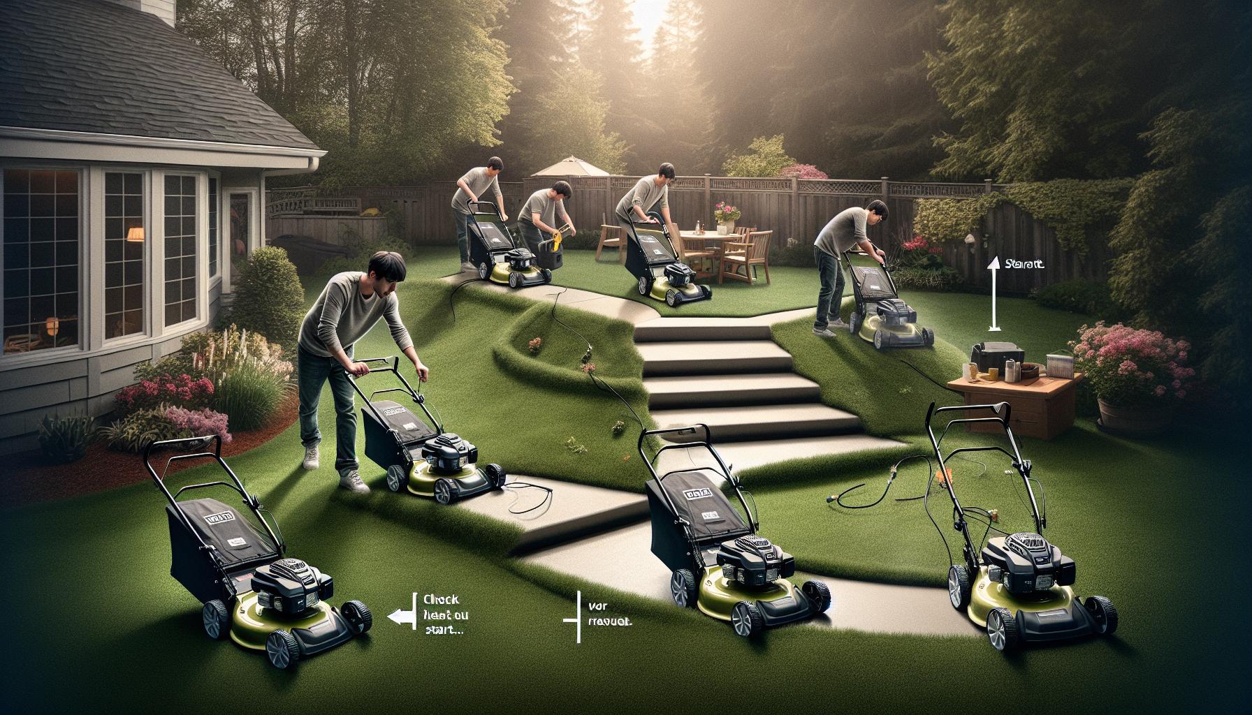 Step-by-Step Starting Process for Ryobi Lawn Mowers